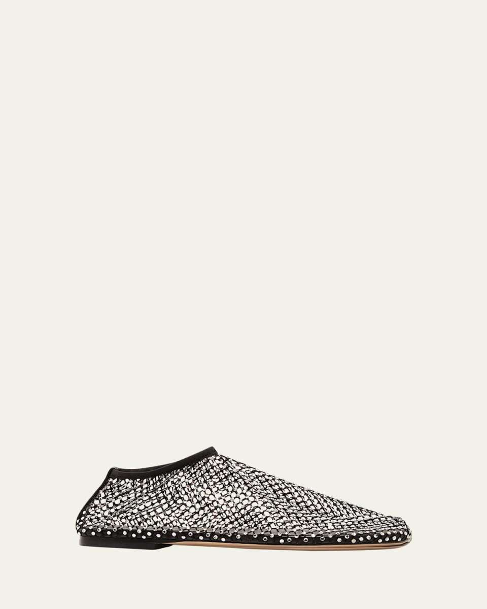 Minette Crystal Net Slippers